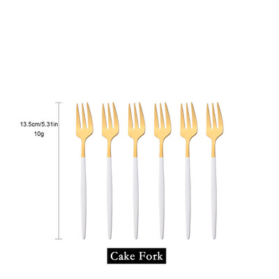 6 buc furculițe pentru ceai din oțel inoxidabil oglindă negru auriu furculiță prăjitură gustare salată cafea fructe furculiță oglindă tacâmuri set de masă de bucătărie