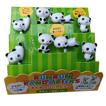 8 τμχ/σετ Mini Cartoon Panda Fruit Fork Παιδικό σνακ Επιδόρπιο Pick Cake Bento Lunches Διακόσμηση πάρτι Χαριτωμένα πιρούνια