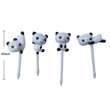 8 τμχ/σετ Mini Cartoon Panda Fruit Fork Παιδικό σνακ Επιδόρπιο Pick Cake Bento Lunches Διακόσμηση πάρτι Χαριτωμένα πιρούνια