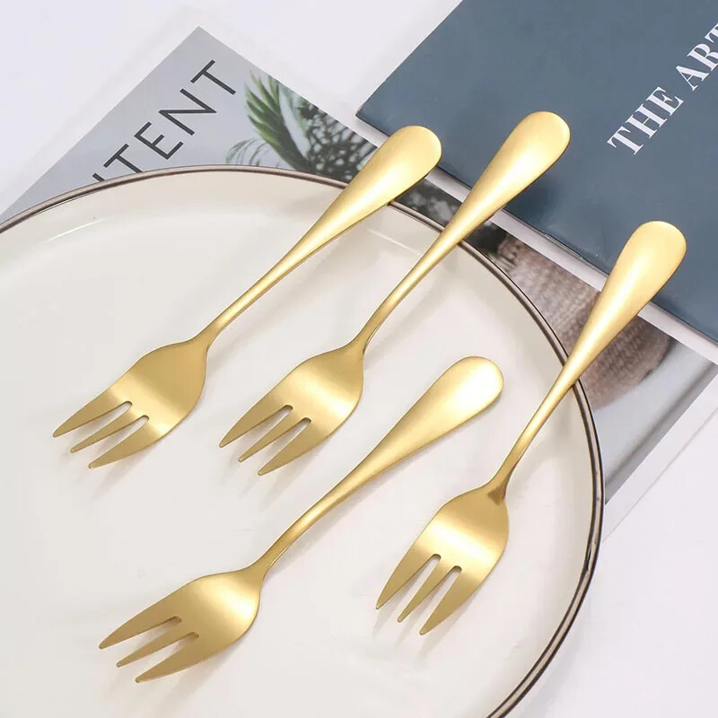 6 kom/set Vilice za voće Vilice za desert su male i osjetljive za zabavu gostiju Pribor za jelo od nehrđajućeg čelika Set mini vilica