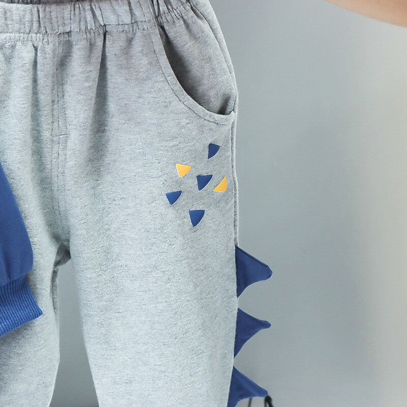 Μικρό παιδί 1 έως 5 ετών Άνοιξη φθινόπωρο 2 τμχ Φόρμα μωρό αγόρια κορίτσια Χαριτωμένο μπλουζάκι δεινοσαύρων+παντελόνι Causal μακρυμάνικο αθλητικά σετ