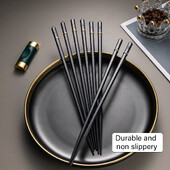 5 ζεύγη αντιολισθητικά επαναχρησιμοποιήσιμα ξυλάκια για σούσι Πολλαπλών στιλ Hot Pot Stick Food Grade Plastic Japanese Chopsticks Board Palillos