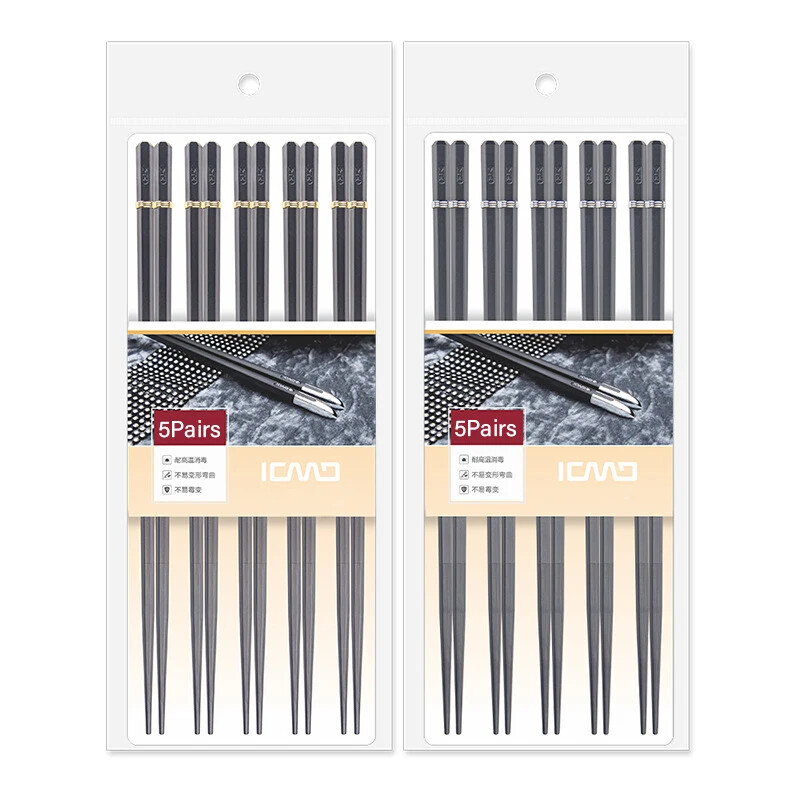 5 ζεύγη αντιολισθητικά επαναχρησιμοποιήσιμα ξυλάκια για σούσι Πολλαπλών στιλ Hot Pot Stick Food Grade Plastic Japanese Chopsticks Board Palillos