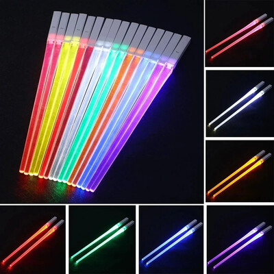 1 чифт LED светлинен меч Пръчици Светещи кухненски светещи LED пръчици за многократна употреба Светещи Пръчици за храна без BPA