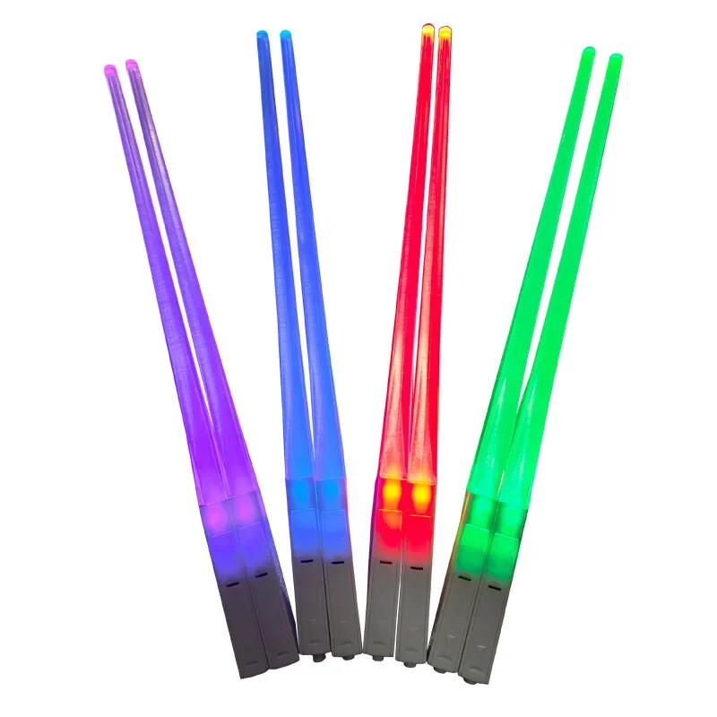 1 ζεύγος LED Lightsaber Chopsticks Φωτεινός επαναχρησιμοποιούμενος φωτισμός κουζίνας LED chopstick λαμπερό χωρίς BPA ασφαλή για τρόφιμα Chopsticks