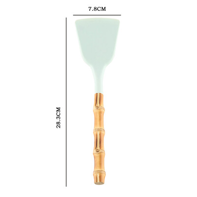 Σερβίρισμα με πινέλο μακαρονάδας Tong Spaghetti Server Turner Spatula Scoop Ladle Soup σερβιρίσματος Κουτάλι Μπαμπού με ρίζα σιλικόνης Κουζινικά σκεύη