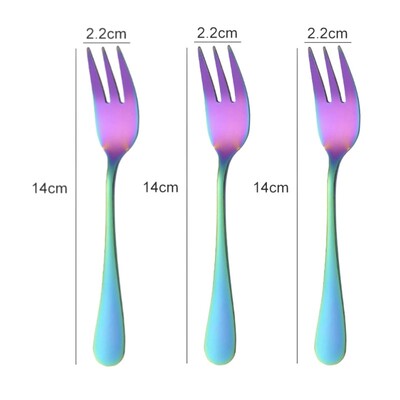 1/2/3 τεμ. από ανοξείδωτο ατσάλι Σετ πιρουνιού για καφέ Πιρούνι φρούτων Πιρούνι για κέικ παγωτό Πιρούνι επιδόρπιο για παιδικό σπίτι για πάρτι Επιτραπέζιο σκεύος κουζίνας