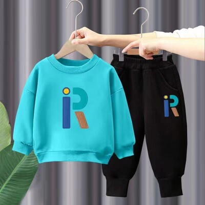 Őszi baba lány ruha szett betűvel nyomtatott pulóver pulóver felső és nadrág alsó 2 darab öltöny gyerek gyerek fiú tréningruha