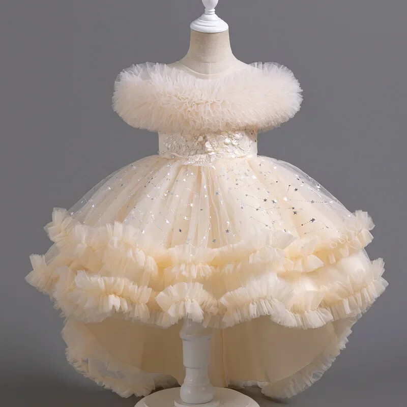 Modes puķu meiteņu kleitas kāzām Mežģīņu kleitas bērniem bez piedurknēm Meiteņu vasaras bērnu kleitas meiteņu ballītēm no 3 līdz 12 gadiem