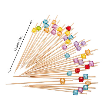 Коктейлни пръчици 100 броя Клечки за зъби Парти консумативи Храна за пръсти Плодове Сандвич Гризи