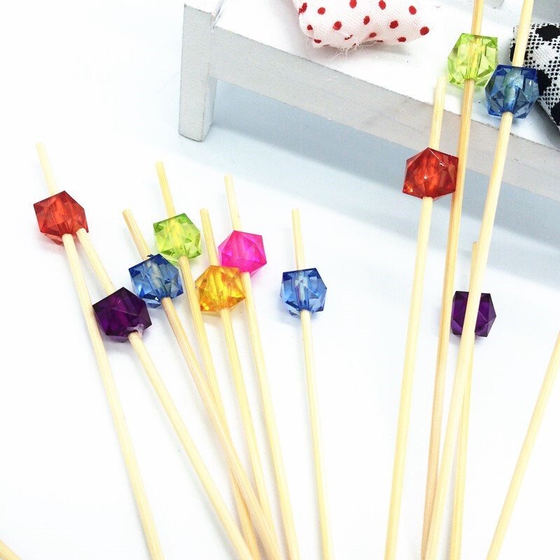 Κοκτέιλ μπαστούνια 100 μετρήσεις Οδοντογλυφίδες Προμήθειες για πάρτι Frill Finger Food Φρούτα σάντουιτς τσιμπήματα