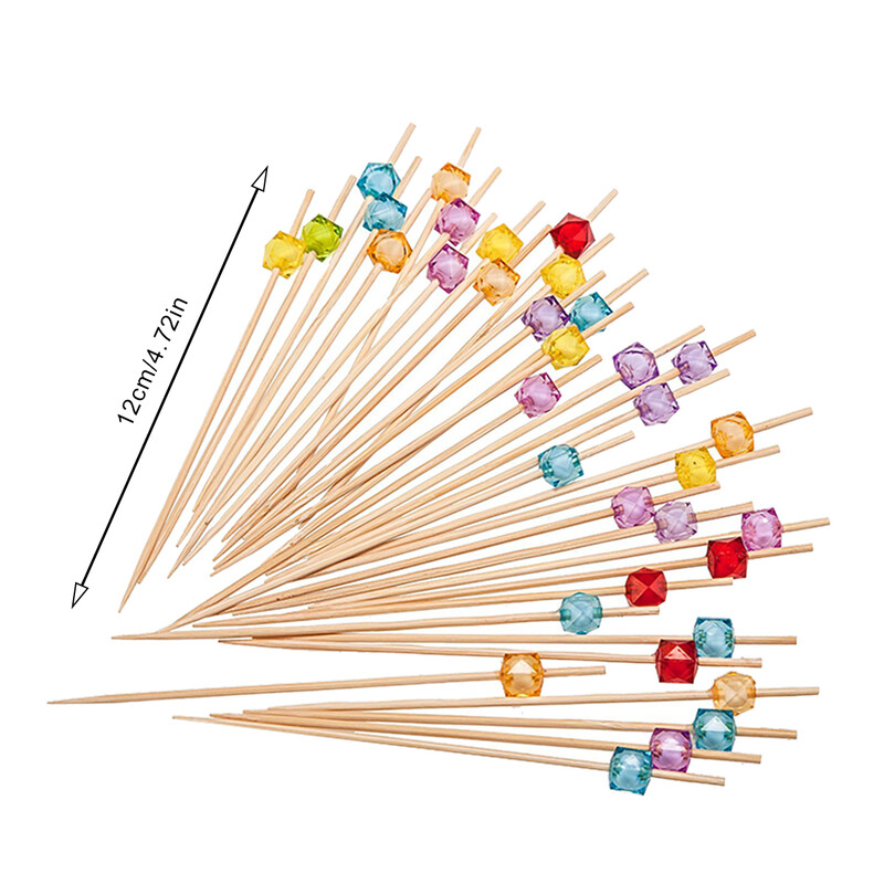 Κοκτέιλ μπαστούνια 100 μετρήσεις Οδοντογλυφίδες Προμήθειες για πάρτι Frill Finger Food Φρούτα σάντουιτς τσιμπήματα