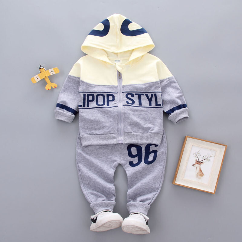 Nova jesenska novorođenčad Odjeća za djevojčice Odjeća za bebe Dječje dječake Jakna s kapuljačom Hlače 2 kom/kompleta Sportska odjeća za dojenčad Dječje trenirke