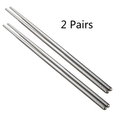 2-5 ζεύγη chopsticks 304 από ανοξείδωτο ατσάλι, αντιολισθητικά μεταλλικά ραβδιά σούσι, κορεάτικα ιαπωνικά φαγητά κινέζικα ξυλάκια