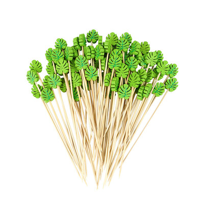 100 vnt kaktuso flamingo bambuko skewer Bar Desertinės salotos lazdelės bufetas Cupcake vaisių šakutės kokteilių dantų krapštukas vestuvių dekoravimui