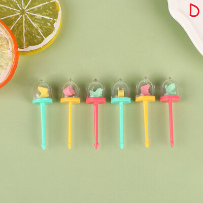 5/9 vnt. miela animacinių filmų vaisių šakutė vaikams užkandžių desertų maisto rinkiniai Vaisių lazdelės pietų dėžutės Bento dekoravimo šakutė