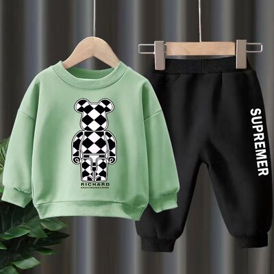 Φθινοπωρινό σετ παιδικών ρούχων για κορίτσια Παιδικά αγόρια κινούμενα σχέδια με αστέρι Φούτερ πουλόβερ τοπ και παντελόνι Παιδική φόρμα μόδας