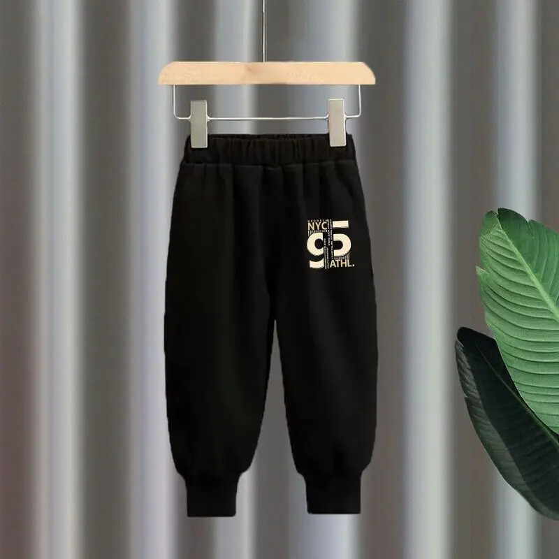 Rudens kūdikių mergaičių berniuko rūbų rinkinys vaikiškas sportinis laiškų spausdinimas megztinis Viršus ir kelnaičių apatinė dalis dviejų dalių kostiumas medvilninis sportinis kostiumas