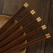 Set de 5 perechi de betisoare din lemn reutilizabile cu carcasa, set de betisoare in stil chinezesc