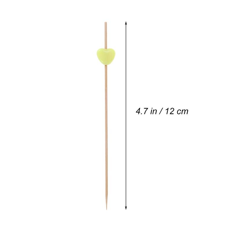 100 vnt Maisto rinktukai Kokteilių vaisių užkandžių Gėrimų krapštukai Vienkartiniai mediniai dantų krapštukai vakarėlio reikmenys (įvairių raštų)