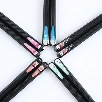 Μαύρα κράμα Chopsticks Σετ 10 Pairs Japanese Sushi Chopsticks Restaurant Επιτραπέζια σκεύη Αξεσουάρ Αντιμουχλικά και αντιβακτηριδιακά