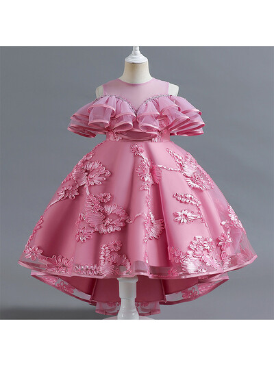 2023 One Shoulder Princess Dress Παιδικά Ρούχα για Κορίτσι Φόρεμα βραδινής γαμήλιας στολή Παιδικά ρούχα 2-13 ετών Vestido