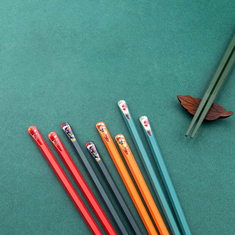 JANKNG 5 pāri/komplekts multfilmu irbulīši japāņu irbulīši daudzkrāsaini bērniem, ķīniešu irbulīši, kas mācās Palillos Chinos.