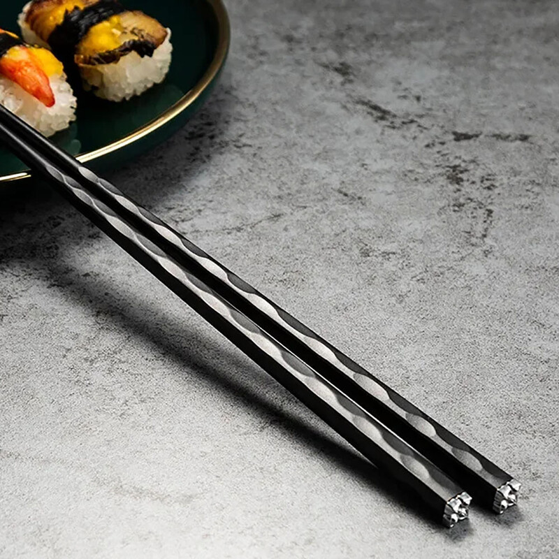 5 perechi de bețișoare japoneze anti-alunecare de înaltă calitate coreeană acasă, hotel, restaurant, bețișoare portabilă de alimente sănătoase pentru bețișoare de sushi