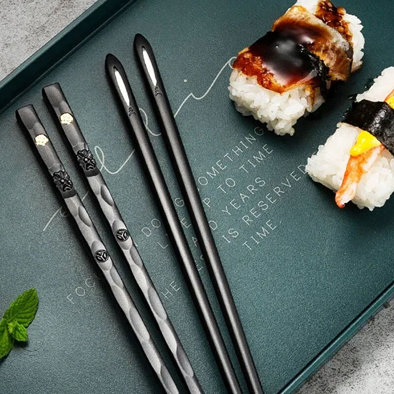 5 perechi de bețișoare japoneze anti-alunecare de înaltă calitate coreeană acasă, hotel, restaurant, bețișoare portabilă de alimente sănătoase pentru bețișoare de sushi