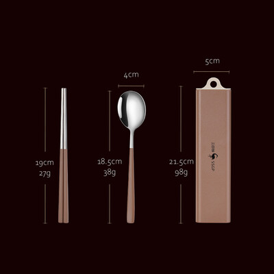 Mute Portable Bețișoare din oțel inoxidabil 316 Oală Lingură Tacâmuri Bento Certificat LFGB Accesorii pentru picnic pentru camping în siguranță