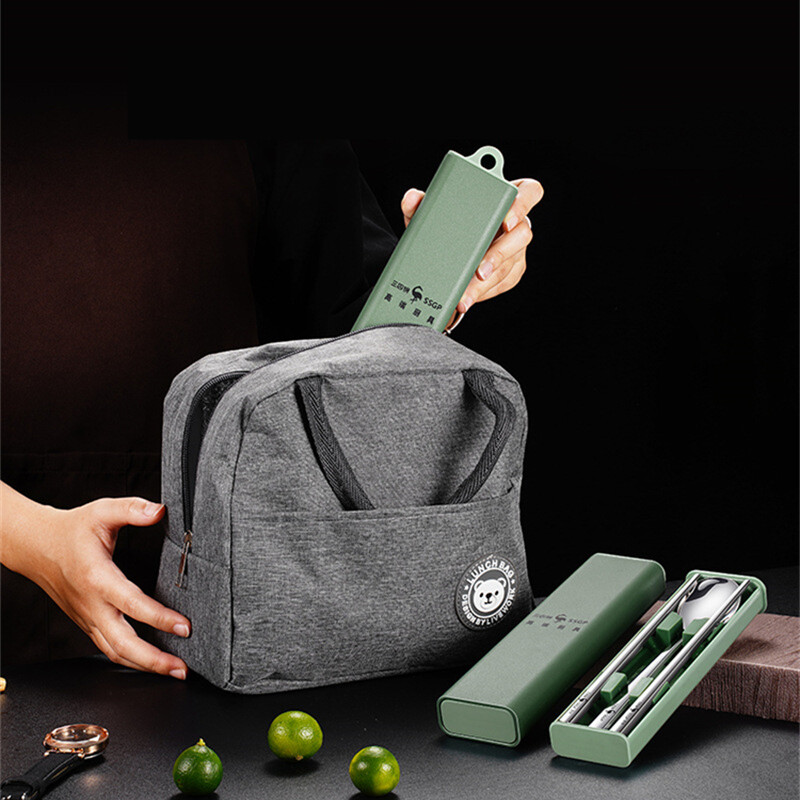 Mute Portable Bețișoare din oțel inoxidabil 316 Oală Lingură Tacâmuri Bento Certificat LFGB Accesorii pentru picnic pentru camping în siguranță