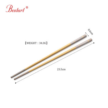 5 Pairs Sushi Japanese Acciaio Metal Hashi Chopsticks Σετ με κουτί δώρου Μαύρα κινέζικα Eating Noodles Food Chop Sticks Επιτραπέζια σκεύη