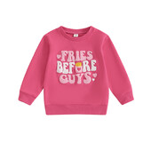 1-6Y kisgyermek lány pulóverek betűvel hímzett hosszú ujjú bő pulóver felsők gyerekruhák tavasz ősz