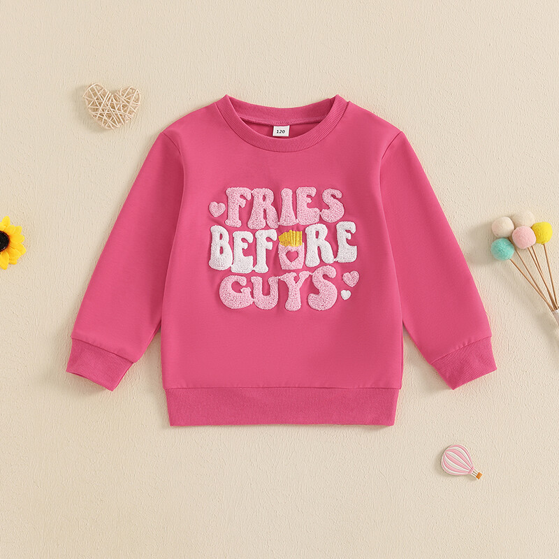 1-6Y kisgyermek lány pulóverek betűvel hímzett hosszú ujjú bő pulóver felsők gyerekruhák tavasz ősz