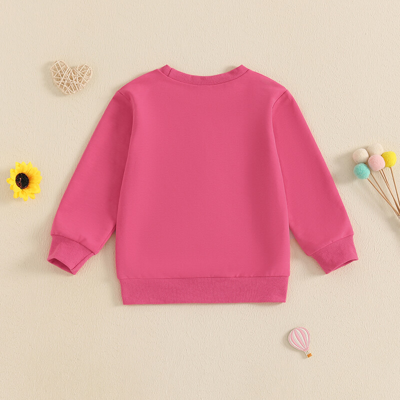 1-6Y kisgyermek lány pulóverek betűvel hímzett hosszú ujjú bő pulóver felsők gyerekruhák tavasz ősz