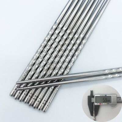 Πέντε ζεύγη 22cm μεταλλικό αντιολισθητικό σχέδιο Ρετρό μπλε λευκό πορσελάνινο μοτίβο chopsticks από ανοξείδωτο ατσάλι JDZ Sushi Sticks Convenient