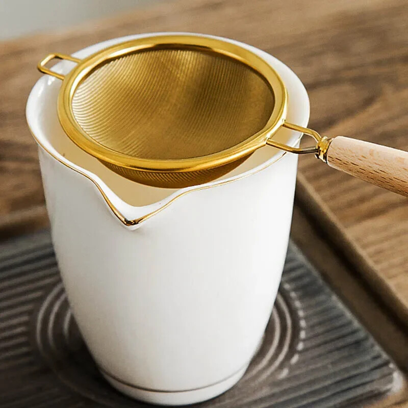 1vnt japoniško stiliaus sietelis nerūdijančio arbatos koštuvas Daugkartinis smulkaus tinklelio kiaurasamtis Kavos arbatos lapų filtrai Namų arbatinuko priedai