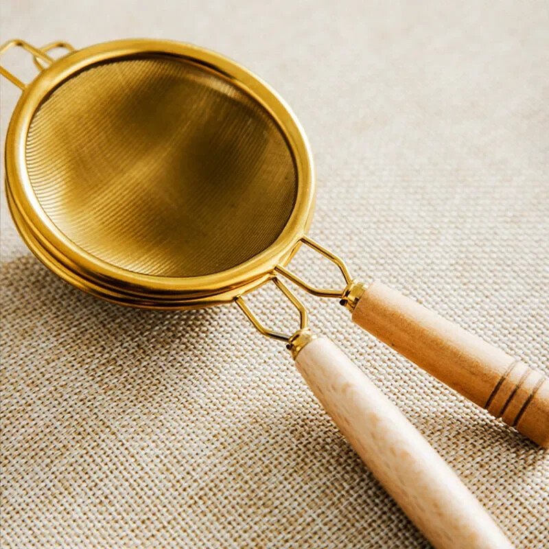 1vnt japoniško stiliaus sietelis nerūdijančio arbatos koštuvas Daugkartinis smulkaus tinklelio kiaurasamtis Kavos arbatos lapų filtrai Namų arbatinuko priedai