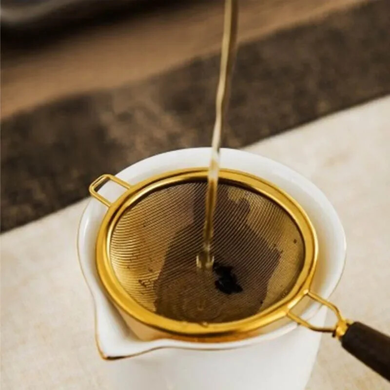 1vnt japoniško stiliaus sietelis nerūdijančio arbatos koštuvas Daugkartinis smulkaus tinklelio kiaurasamtis Kavos arbatos lapų filtrai Namų arbatinuko priedai