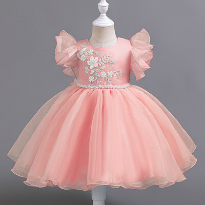 Μόδα Φορέματα κοριτσιών λουλουδιών για γάμους Δαντέλα Αμάνικο φόρεμα για πάρτι για κορίτσια Καλοκαιρινό Παιδικό φόρεμα παράνυμφων 2-10 ετών