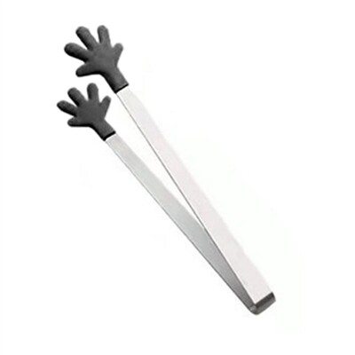 1/3 tk silikoonist minitangid roostevabast terasest käekujulised toidutangid köök grillpraad praadimisklamber grill suupiste jää kommiklamber