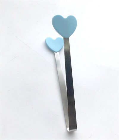 1/3 tk silikoonist minitangid roostevabast terasest käekujulised toidutangid köök grillpraad praadimisklamber grill suupiste jää kommiklamber