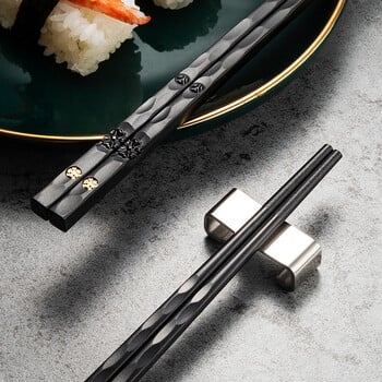 5 ζεύγη Ιαπωνικά κινέζικα chopsticks Sushi Sticks επαναχρησιμοποιήσιμα μεταλλικά κορεάτικα chopsticks σετ Healthy Alloy επιτραπέζια σκεύη Palillos Chinos