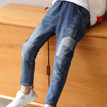 IEENS 4-11Y Boys Slim Straight Τζιν Καλοκαιρινό Κλασικό Jean Bottoms Παιδικό Τζιν Μακρύ Παντελόνι Παιδικό Baby Boy Casual Παντελόνι