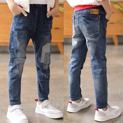 IEENS 4-11Y Boys Slim Straight Τζιν Καλοκαιρινό Κλασικό Jean Bottoms Παιδικό Τζιν Μακρύ Παντελόνι Παιδικό Baby Boy Casual Παντελόνι