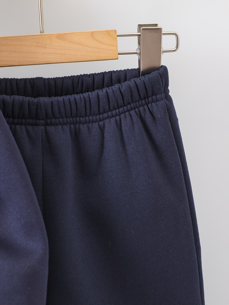 2 seturi de toamnă/iarnă, stil sportiv nou casual pentru băiat, cu imprimeu confortabil cu litere, căptușeală caldă cu hanorac și pantaloni de trening