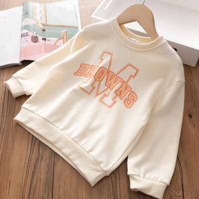 Κοριτσίστικα κινούμενα σχέδια Χαριτωμένα περιστασιακά με κουκούλα με στρογγυλή λαιμόκοψη Παιδικά ρούχα για κορίτσια για φθινοπωρινό βαμβάκι Ευέλικτο πουλόβερ κοριτσιών για παιδιά