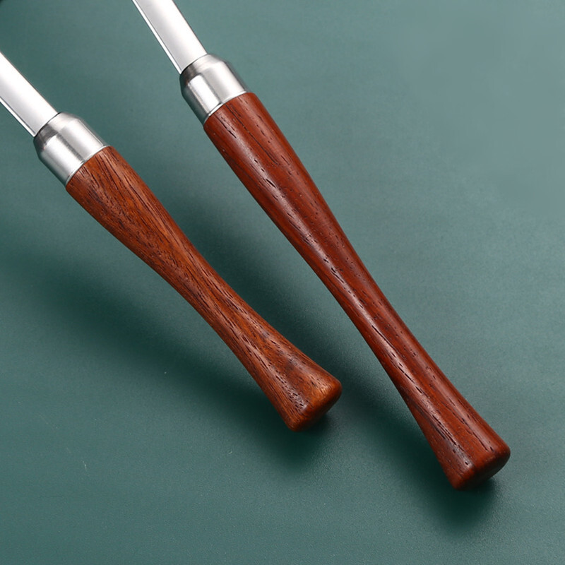 Ilgos medinės rankenos skimerio sriubos šaukštas, serviravimo šaukštas, nerūdijančio plieno virtuvės reikmenys – nemokamas pristatymas