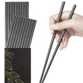 chopsticks 10 ζεύγη επαναχρησιμοποιούμενα μπαστούνια τροφίμων από γυάλινες ίνες Ιαπωνικά κινέζικα κορεάτικα κατάλληλα για φαγητό και μαγείρεμα όλα σε συσκευασία δώρου