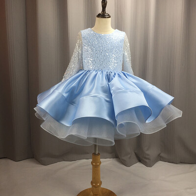 Καλοκαιρινό Μακρυμάνικο Λευκό Φόρεμα για Κορίτσια Παιδιά Δαντέλα Πριγκίπισσα Φορέματα Κοριτσίστικα Ρούχα Παράνυμφος Νυφικό Γενέθλια